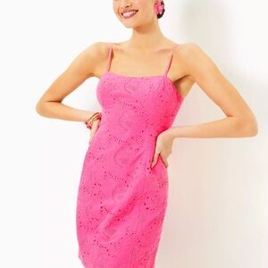 Lilly Pulitzer Pink Eyelet Shelli Dress